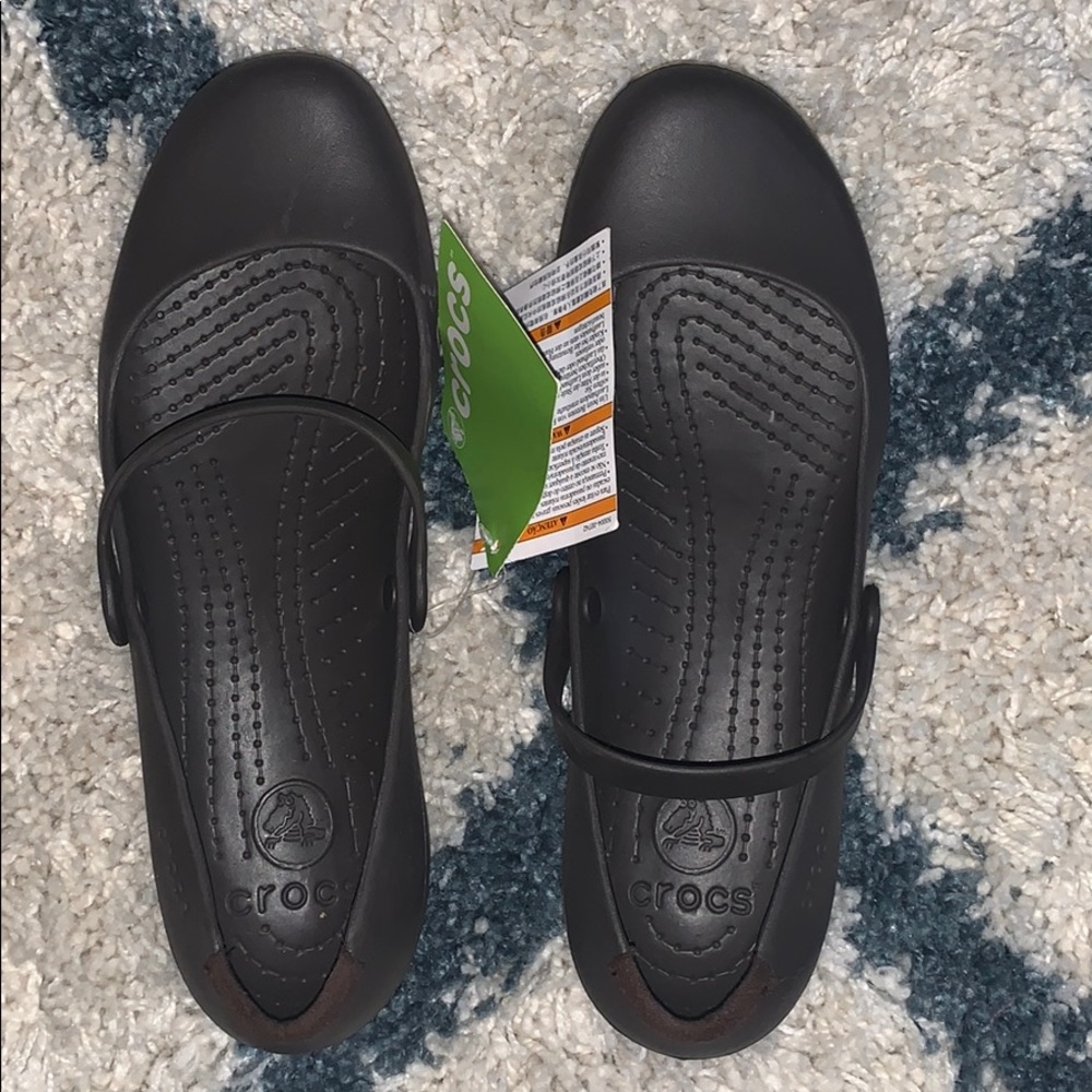 NWT Crocs Alice Work Flats in Espresso